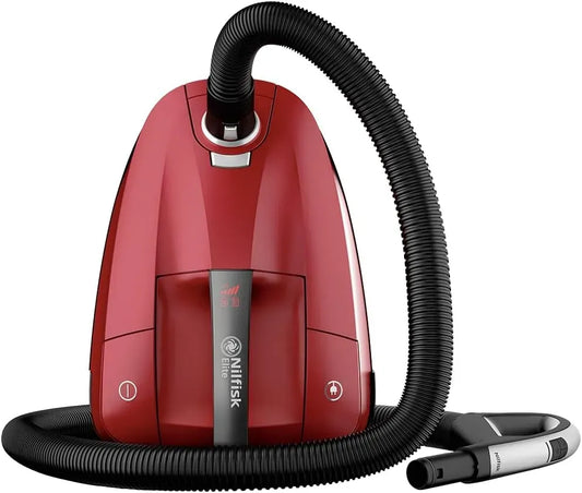 Aspirapolvere RCL14E08A2, rosso, aspiratore elettrico domestico, Nilfisk Aspirapolvere Elite per Pavimenti e Tappeti