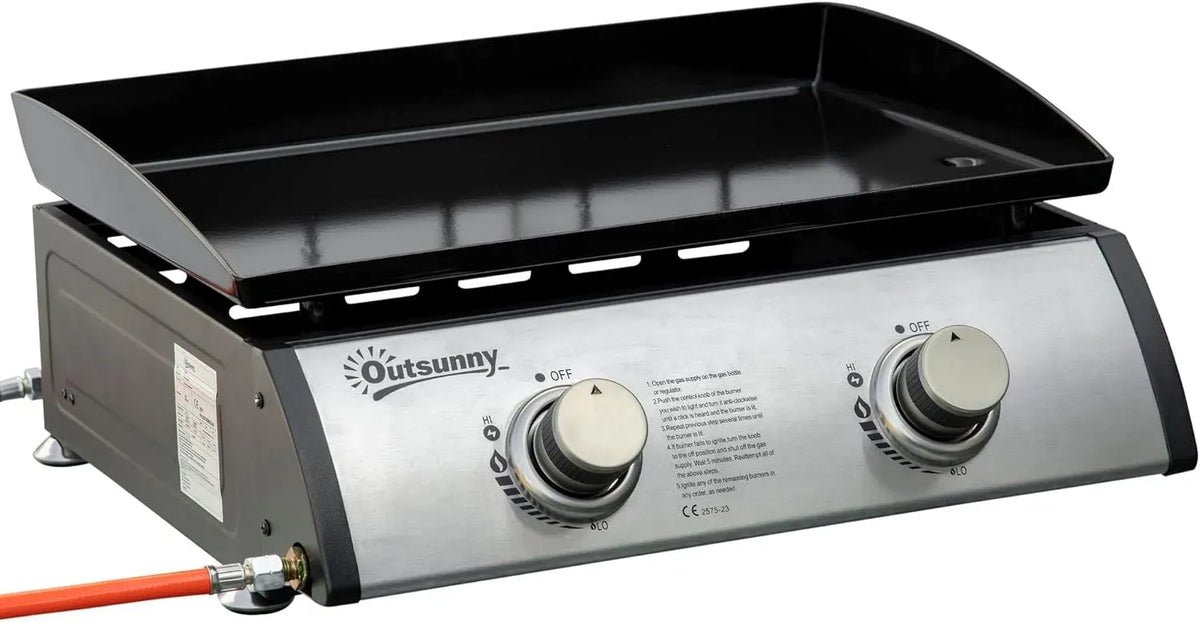48.5x46x21cm Barbecue, Piastra, barbecue alimentato a gas, 5 kW, nero