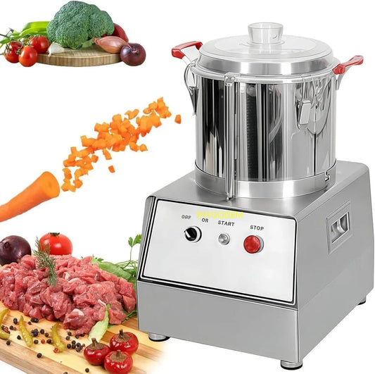 Tritatutto industriale per alimenti, 5-15 l, tritatutto potente dotato di coperchio in vetro temperato, per cucine commerciali e sale da pranzo