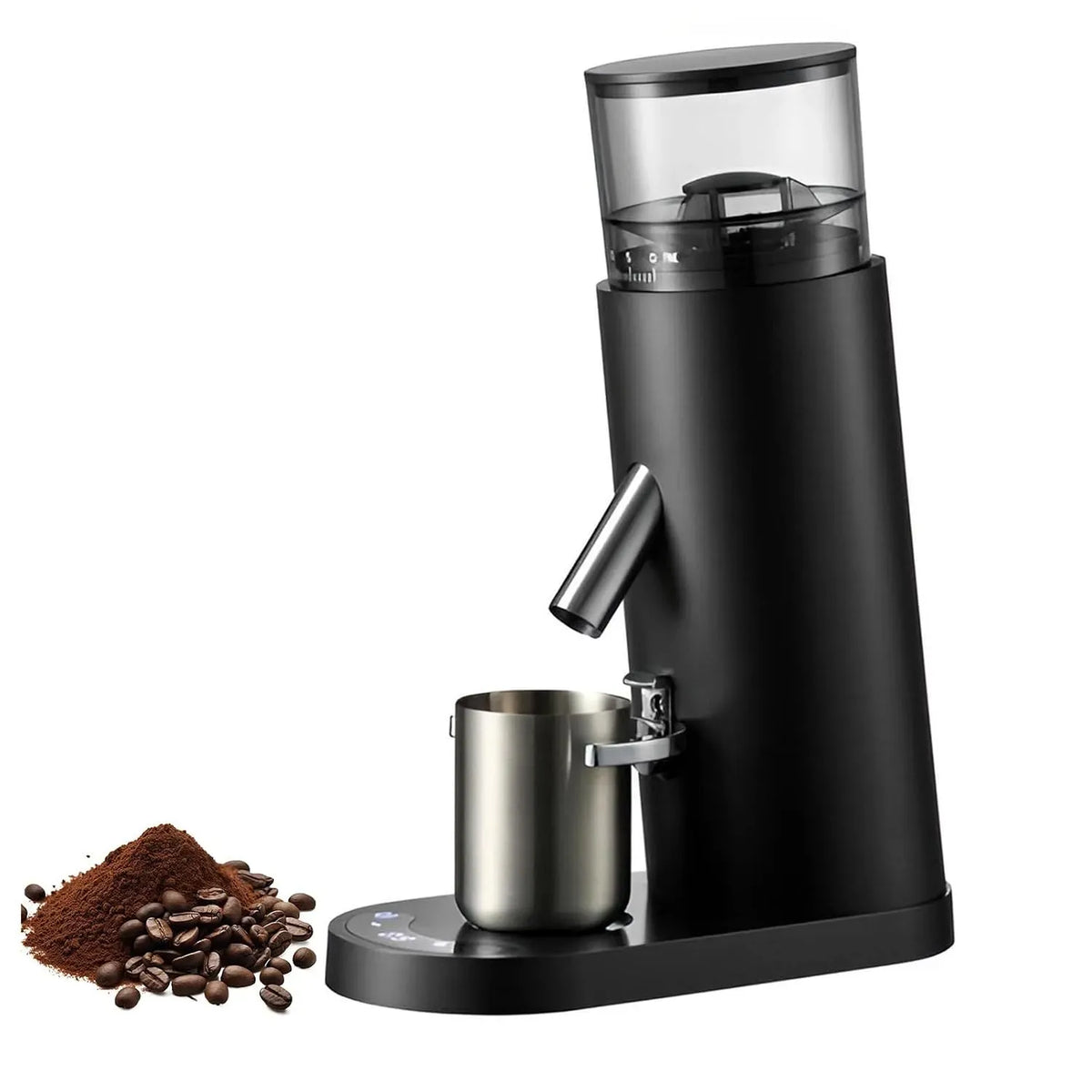 Macinacaffè Elettrico, per Caffè in Grani Spezie Erbe, per Uso in Ufficio Domestico, Macinacaffè Automatici da 80g, Macina Conica da 38mm e 60