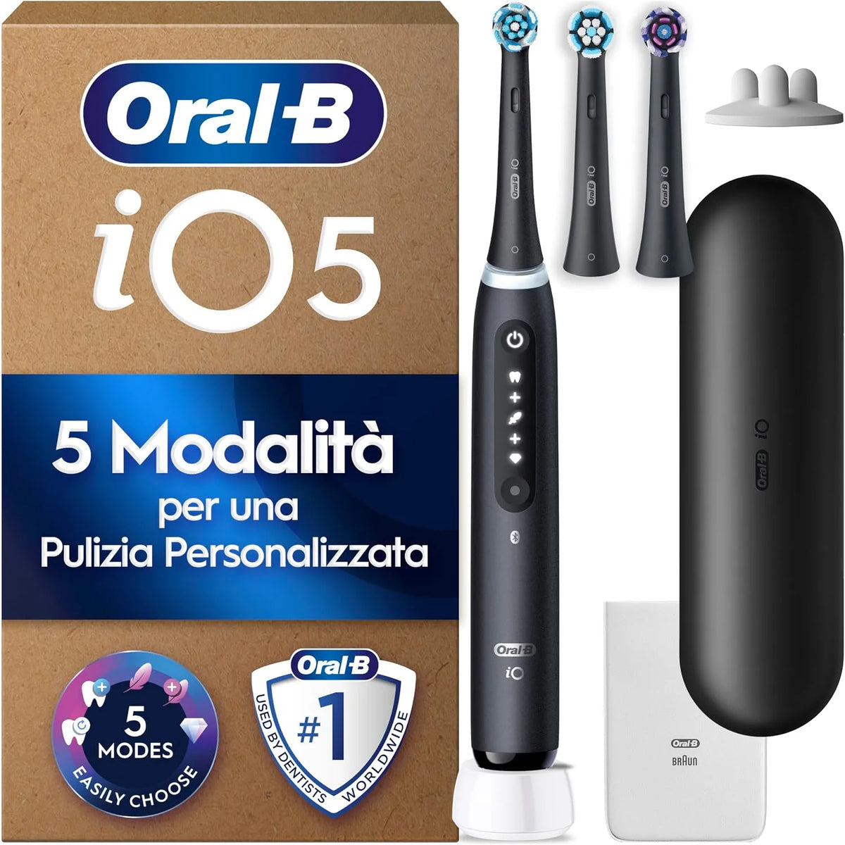 Accessorio per elettrodomestico, nero, Oral-B iO 5 Spazzolino Elettrico