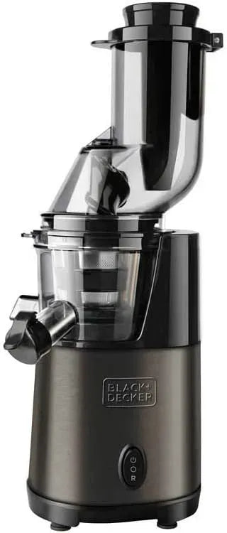 Black+Decker BXJE200E estrattore di succo e spremiagrumi, 200 W, 80 mm, acciaio inox, nero
