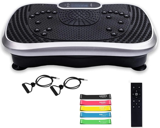 Altoparlante, Bluetooth, Pedana Fitness Oscillante con 5 Elastici Fitness