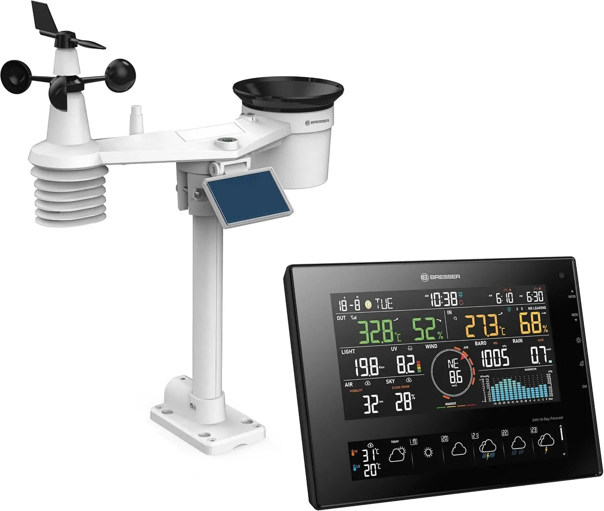 4Cast stazione, stazione meteorologica wireless, Wi-Fi, nero, Bresser
