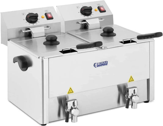 Rubinetto da cucina, 13 L, 3250 W, 230 V, Royal RCEF 13D 13D-EGO, professionale, ristorazione, acciaio inox
