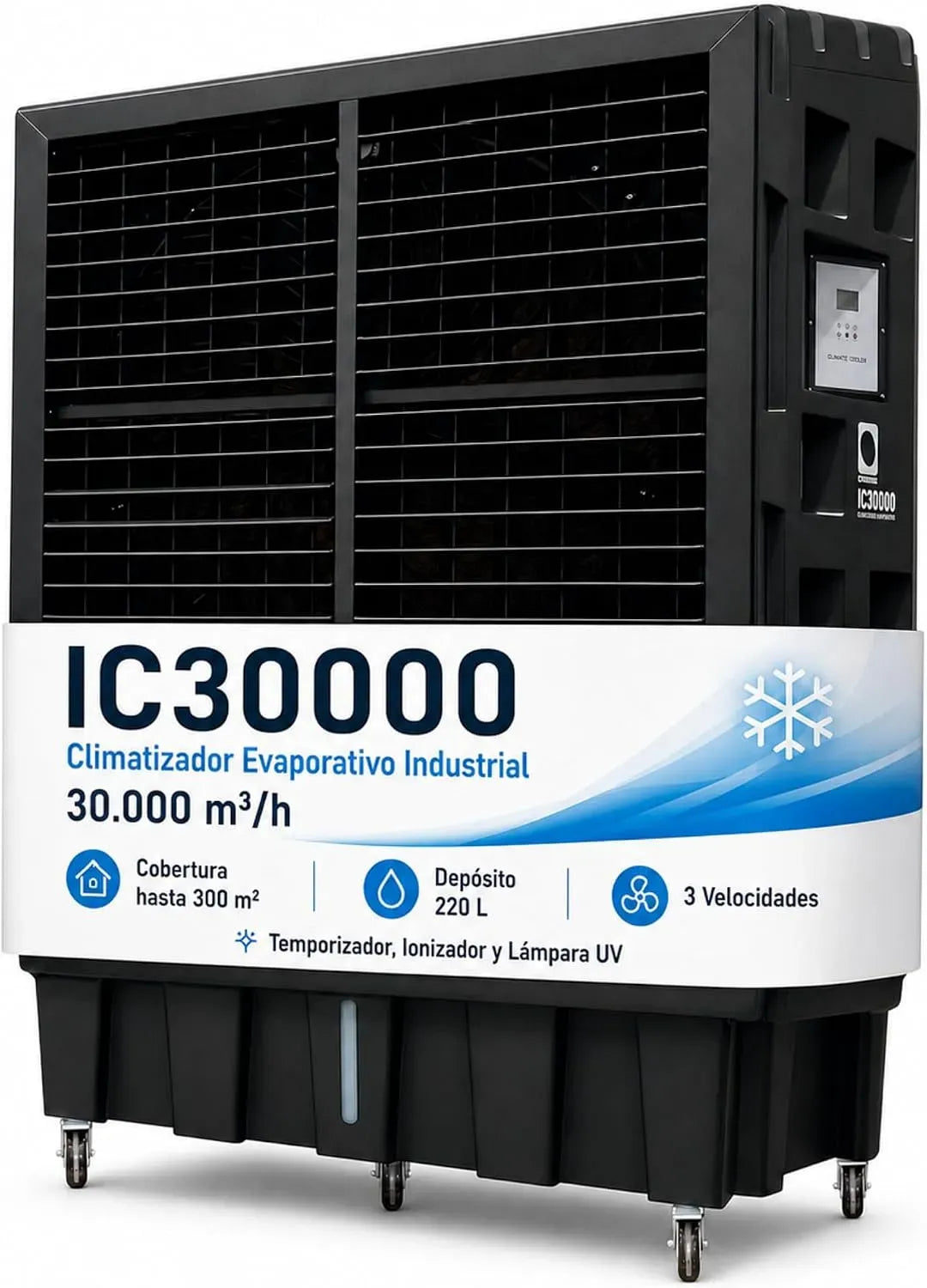 IC30000 copertura, lampada, lampada germicida UV-C, 220 L, 30.000 m³/h, 300 m, industriale, ampio serbatoio, professionale, VONALA