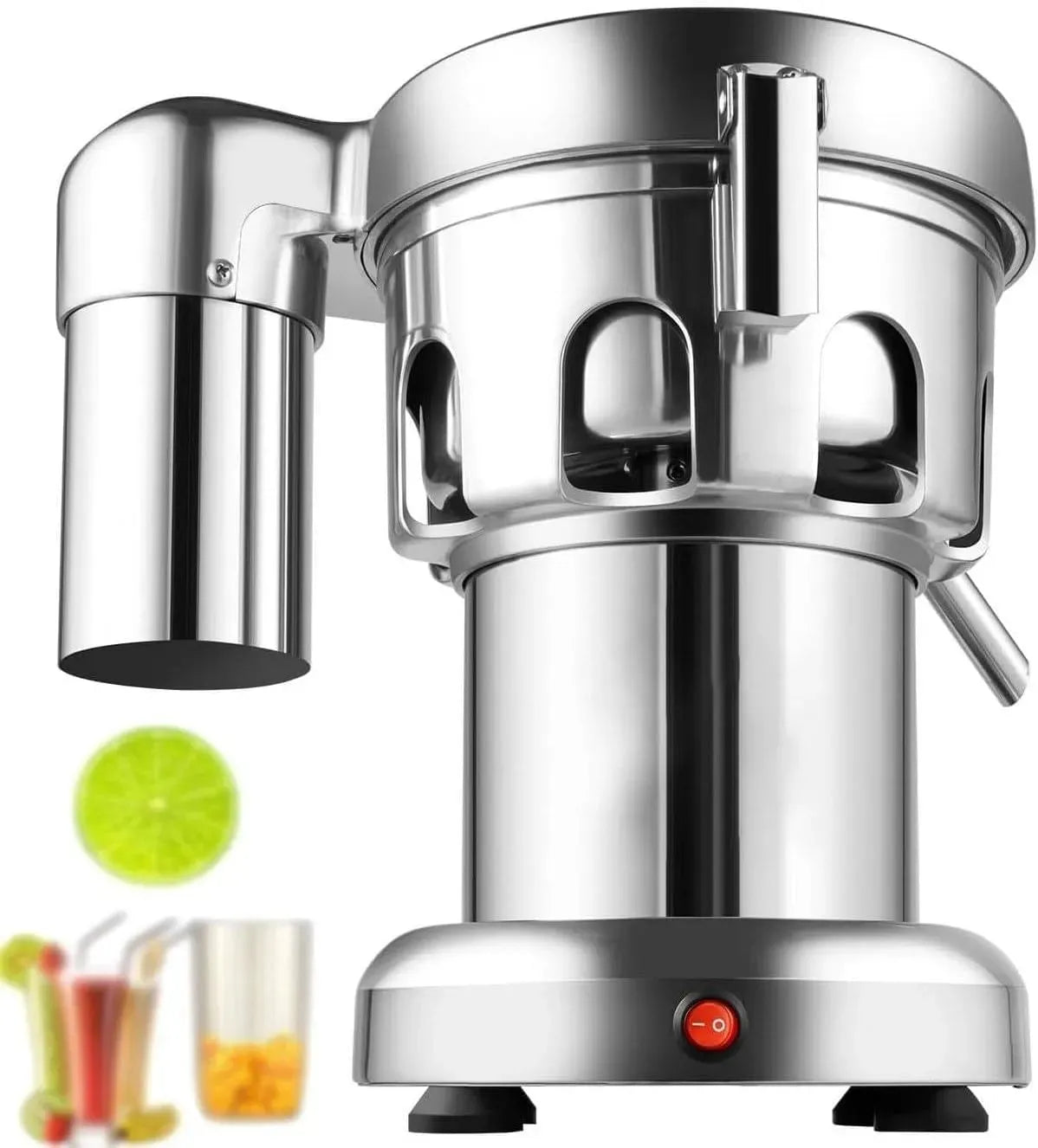 estrattore di succo e spremiagrumi, 34x27x36 cm, 370 W, 100 kg, professionale, acciaio inox, per Juice Bar e ristoranti 34x27x36 cm. 370W