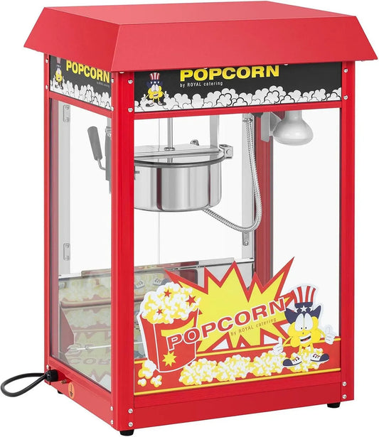 Macchina per popcorn, 1500 W, ristorazione, 2 zone di temperatura, rosso, per popcorn in stile retrò