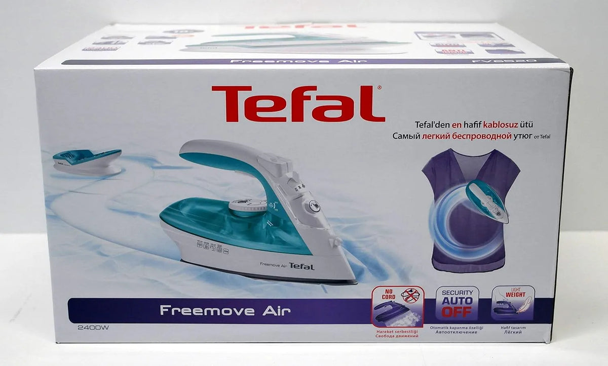Tefal FV6520 Bianco ferro da stiro a caldaia, 2400W 0, Ceramica Turchese, 0.25 L