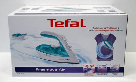 Tefal FV6520 Bianco ferro da stiro a caldaia, 2400W 0, Ceramica Turchese, 0.25 L