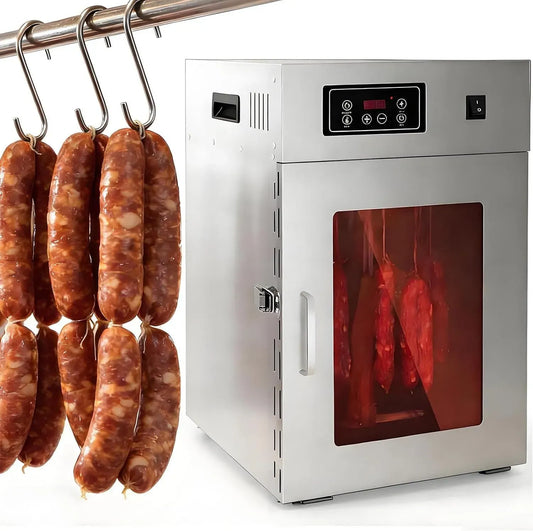 Asciugatrice, 7,5 kg, 30 a 90 °C, 2 zone di temperatura, acciaio inox, Nuovo Armadio di Essiccazione 2026, 14 Ganci, Grande 7,5 kg