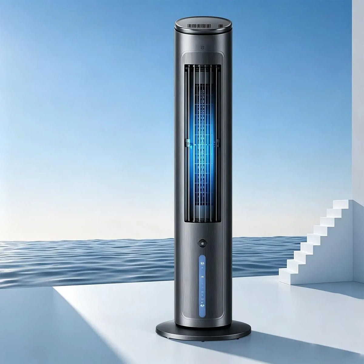 Ventilatore, 102cm, Plastica ABS, ventola per circolazione dell'aria, Ventilatore a Torre Evaporativo da 102cm