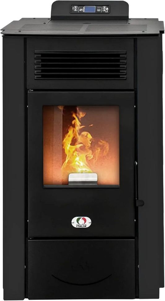 15H A PELLET ITALIA Colorado 15 Kw Canalizzata, Stufa ad Aria Ventilata Efficienza 92% Scalda 140m² Autonomia Programmabile 5 Velocità e Potenze