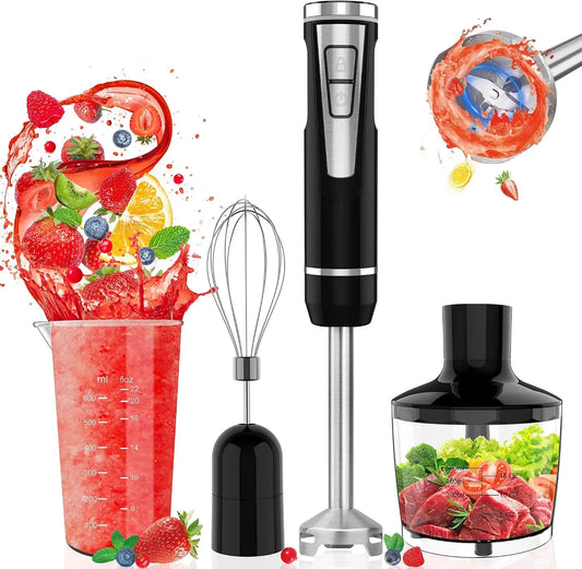 Frullatore, USB, bicchiere da 600 ml, 8 velocità con USB ricaricabile per frullati
